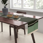 Minimal Abstract Art Face 2 Table Runner Gallery Image 2