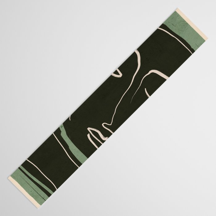 Minimal Abstract Art Face 2 Table Runner Gallery Image 3