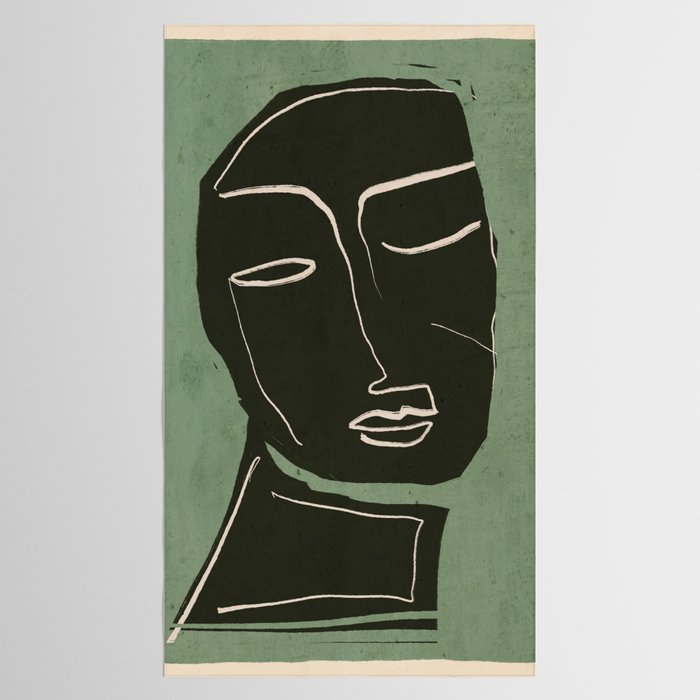 Minimal Abstract Art Face 2 Tablecloth Gallery Image 2