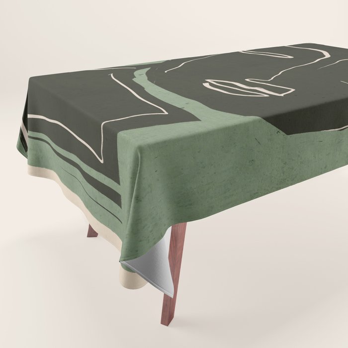 Minimal Abstract Art Face 2 Tablecloth Gallery Image 1