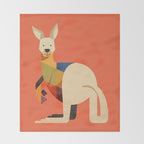 Kangaroo Throw Blanket Gallery Image 2