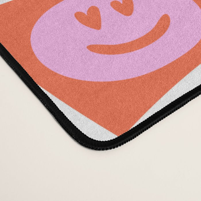 Romantic love heart eye face pattern Desk Mat Gallery Image 4