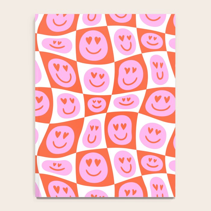 Romantic love heart eye face pattern Notebook Gallery Image 4