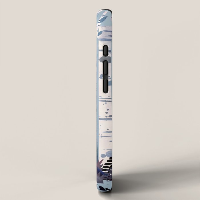 The Birches (in Blue) iPhone Case Gallery Image 2