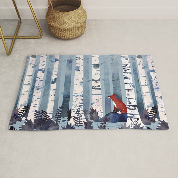 The Birches (in Blue) Rug Gallery Image 1