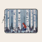 The Birches (in Blue) Laptop Sleeve Gallery Image 1