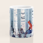 The Birches (in Blue) Coffee Mug Gallery Image 4