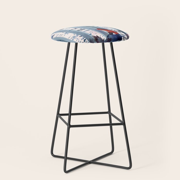 The Birches (in Blue) Stool Gallery Image 1