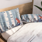The Birches (in Blue) Pillow Sham Gallery Image 2