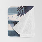 The Birches (in Blue) Throw Blanket Gallery Image 3