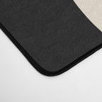 Retro Liquid Swirl Abstract in Black and Almond Cream 2 Desk Mat Gallery Image 4