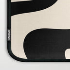 Retro Liquid Swirl Abstract in Black and Almond Cream 2 Laptop Sleeve Gallery Image 3