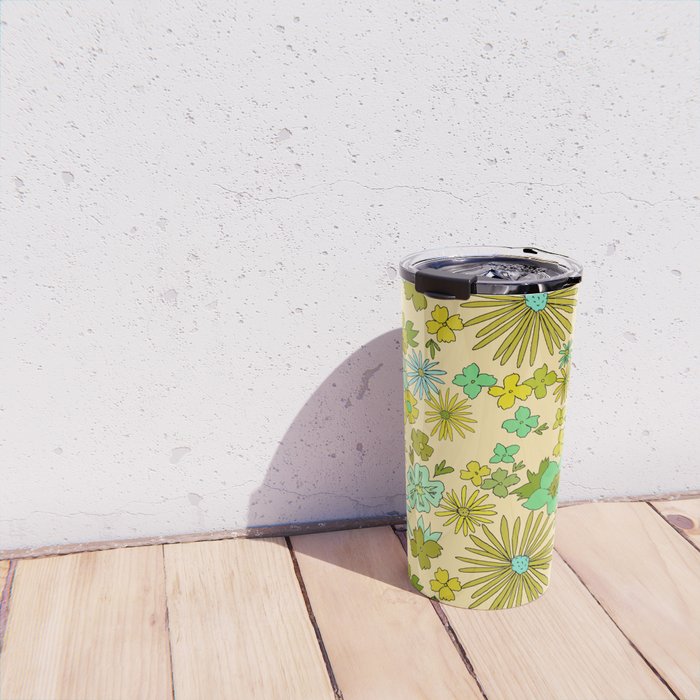 retro wall paper daydreams // art by surfy birdy Travel Mug Gallery Image 4
