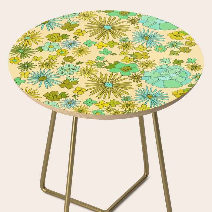 retro wall paper daydreams // art by surfy birdy Side Table Gallery Image 2