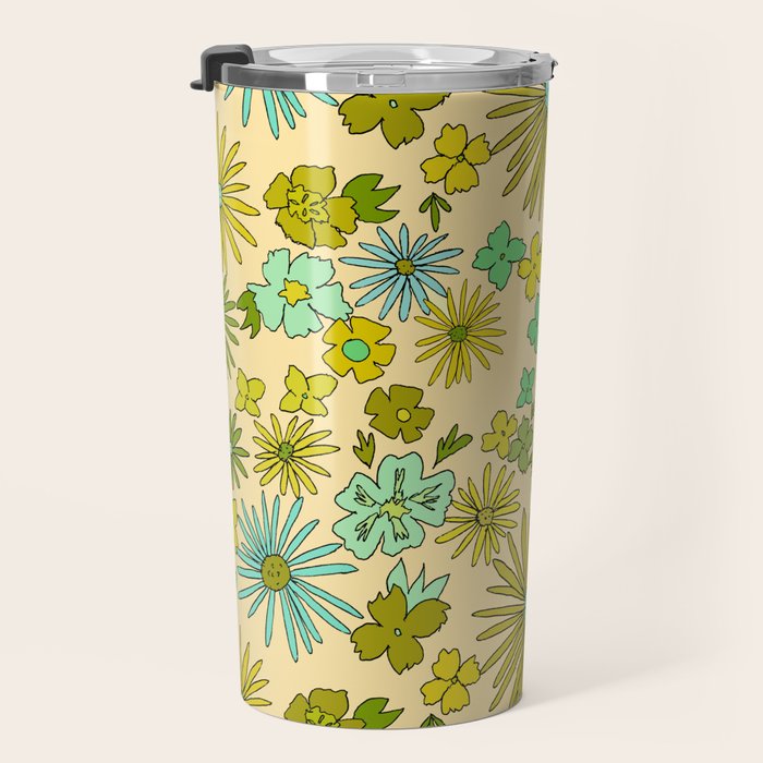 retro wall paper daydreams // art by surfy birdy Travel Mug Gallery Image 3