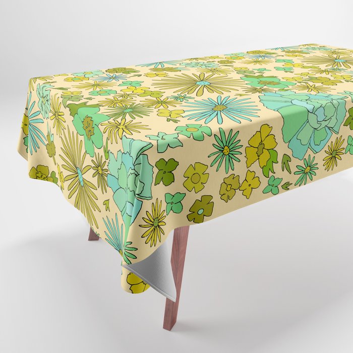 retro wall paper daydreams // art by surfy birdy Tablecloth Gallery Image 1