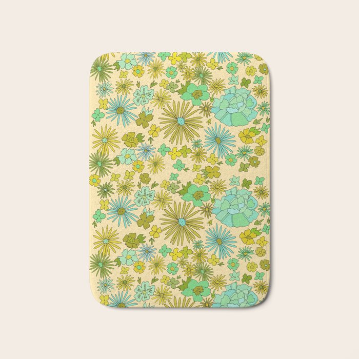 retro wall paper daydreams // art by surfy birdy Bath Mat Gallery Image 1