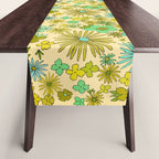 retro wall paper daydreams // art by surfy birdy Table Runner Gallery Image 1