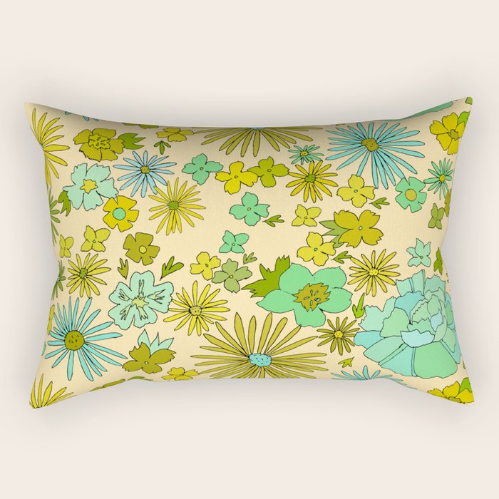 retro wall paper daydreams // art by surfy birdy Rectangular Pillow Gallery Image 2