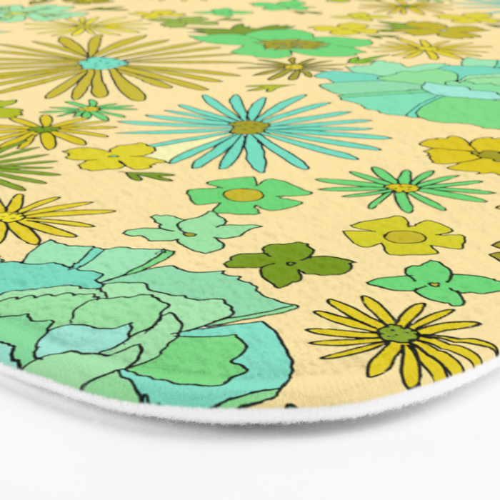 retro wall paper daydreams // art by surfy birdy Bath Mat Gallery Image 3