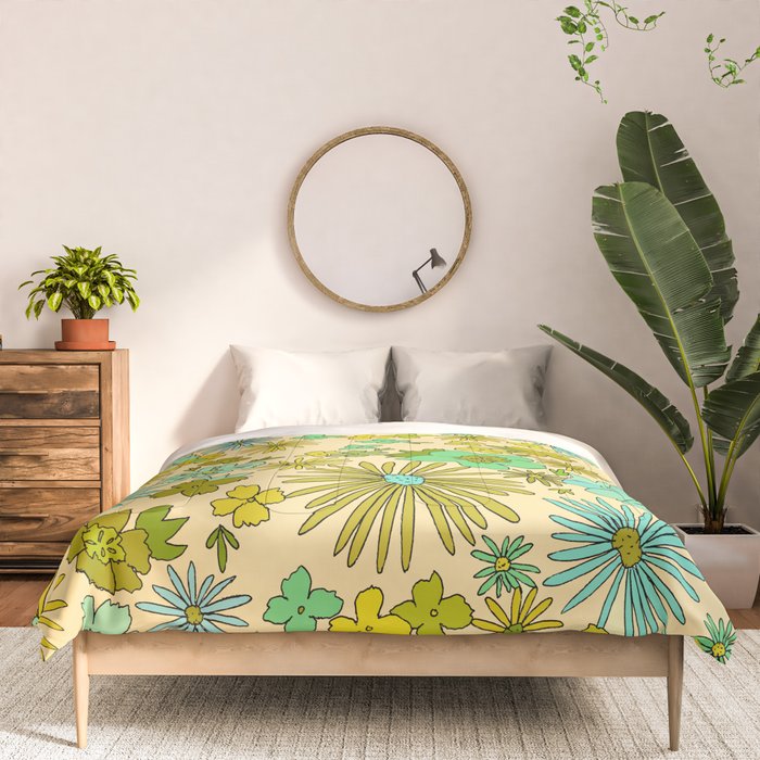 retro wall paper daydreams // art by surfy birdy Comforter Gallery Image 3