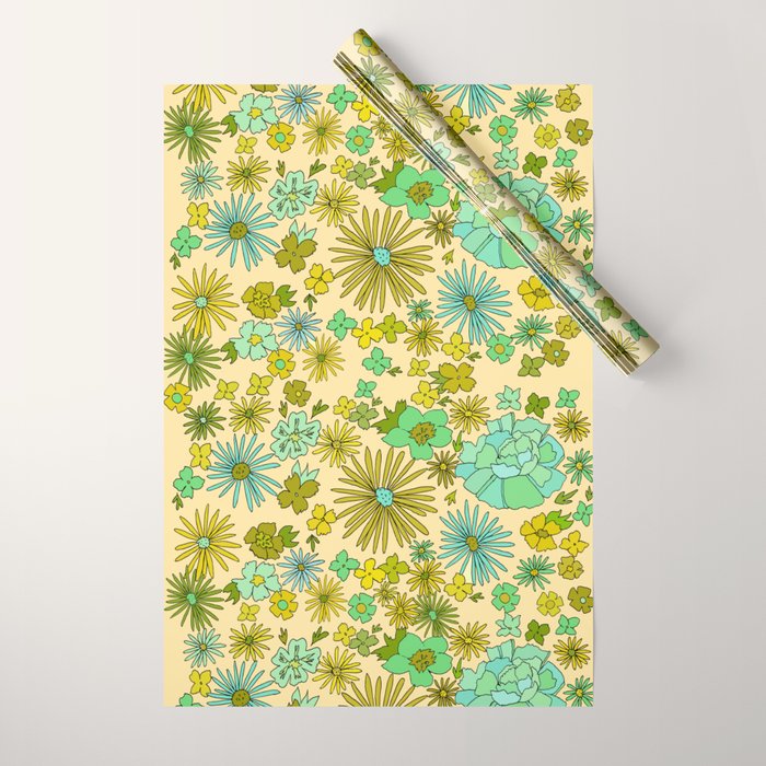 retro wall paper daydreams // art by surfy birdy Wrapping Paper Gallery Image 1