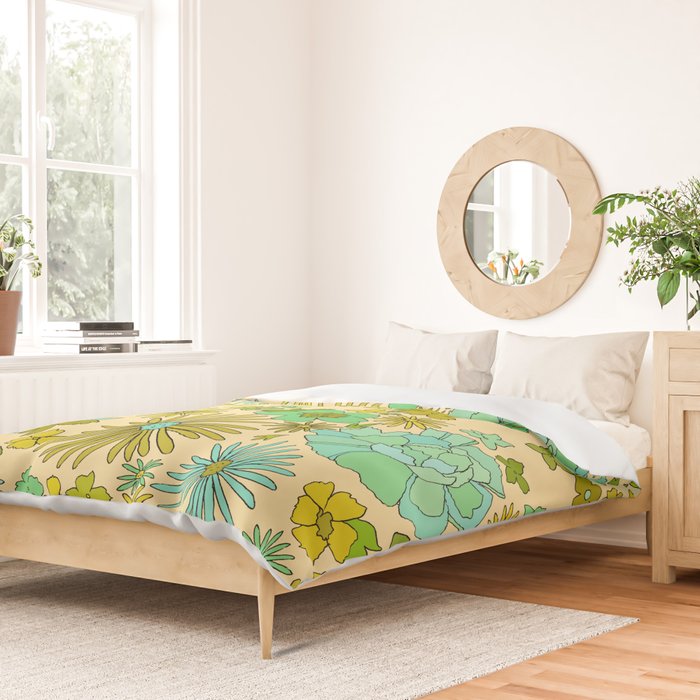 retro wall paper daydreams // art by surfy birdy Duvet Cover Gallery Image 2