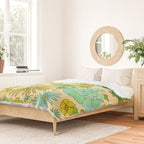 retro wall paper daydreams // art by surfy birdy Duvet Cover Gallery Image 2
