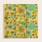 retro wall paper daydreams // art by surfy birdy Wood Wall Art Gallery Image 1