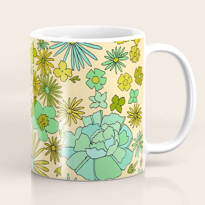 retro wall paper daydreams // art by surfy birdy Coffee Mug Gallery Image 1