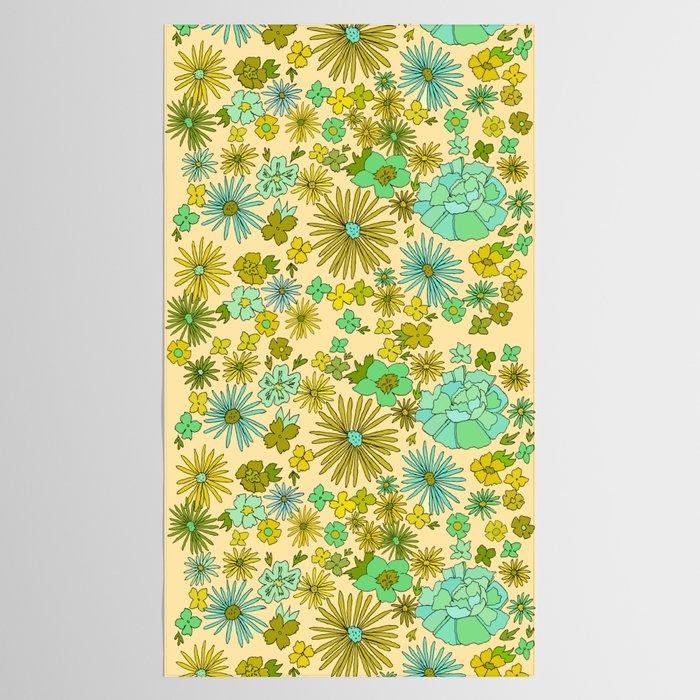 retro wall paper daydreams // art by surfy birdy Tablecloth Gallery Image 2