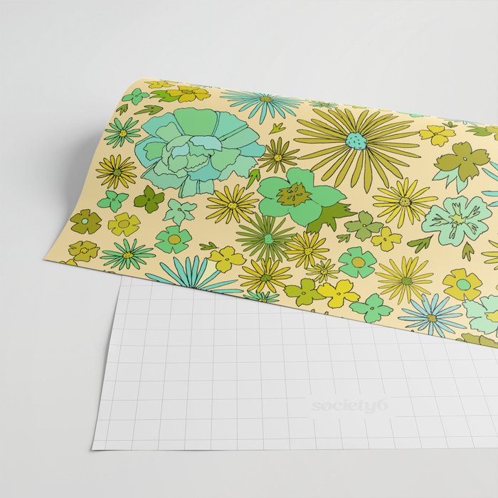 retro wall paper daydreams // art by surfy birdy Wrapping Paper Gallery Image 2