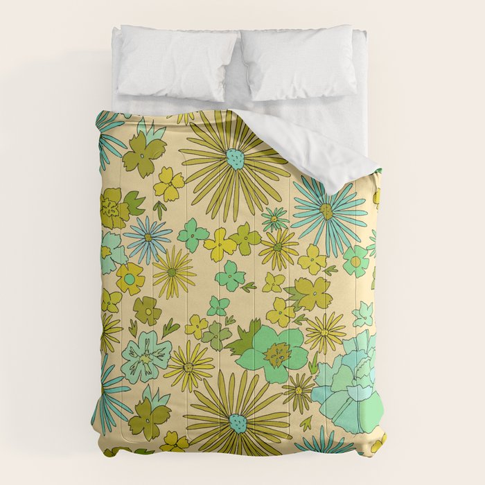 retro wall paper daydreams // art by surfy birdy Comforter Gallery Image 6