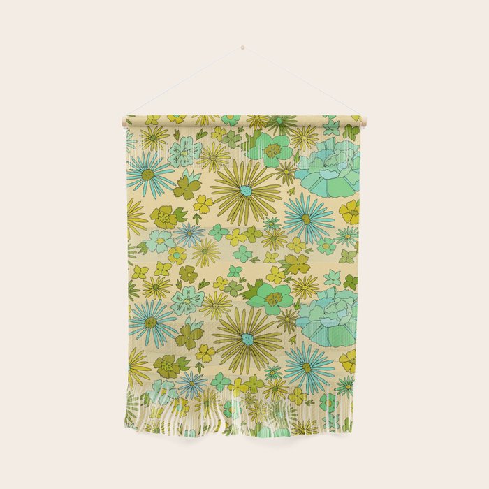retro wall paper daydreams // art by surfy birdy Wall Hanging Gallery Image 1
