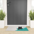 Cat drinking coffee Welcome Mat Gallery Image 3