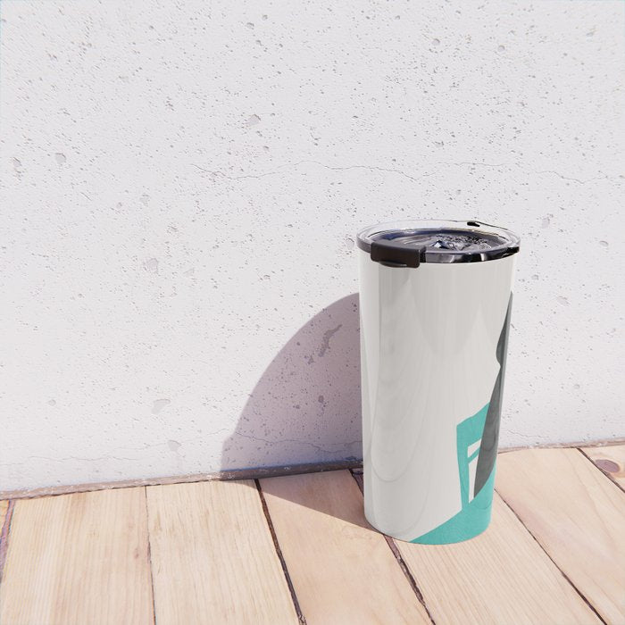 Cat drinking coffee Travel Mug Gallery Image 4