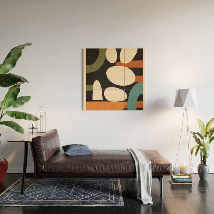 Abstract shapes in the skies 1 Wood Wall Art Gallery Image 2