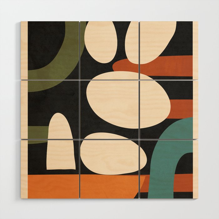 Abstract shapes in the skies 1 Wood Wall Art Gallery Image 1