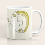 peace dove spread rainbow // retro art by surfy birdy Coffee Mug Gallery Image 1