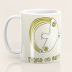 peace dove spread rainbow // retro art by surfy birdy Coffee Mug Gallery Image 3