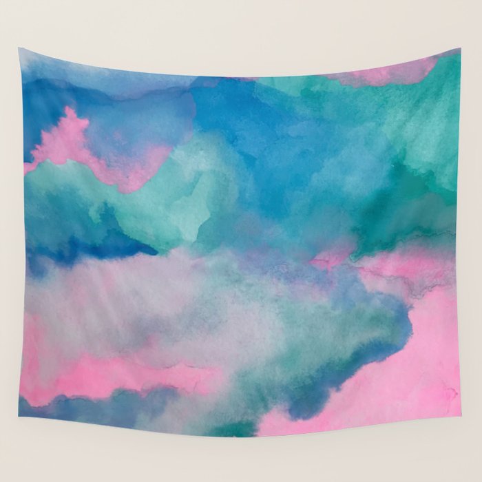 Florida Watercolor Wall Tapestry Gallery Image 4