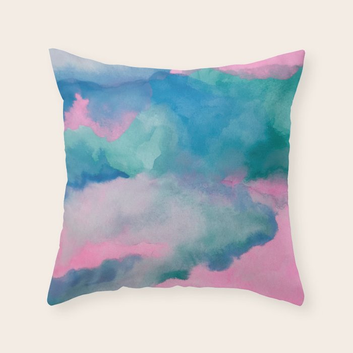 Florida Watercolor Throw Pillow Gallery Image 1