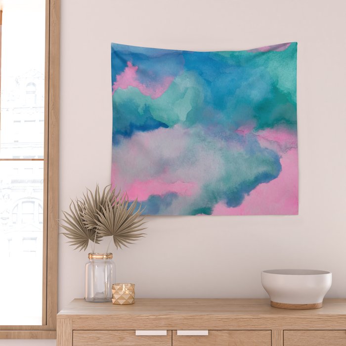 Florida Watercolor Wall Tapestry Gallery Image 2