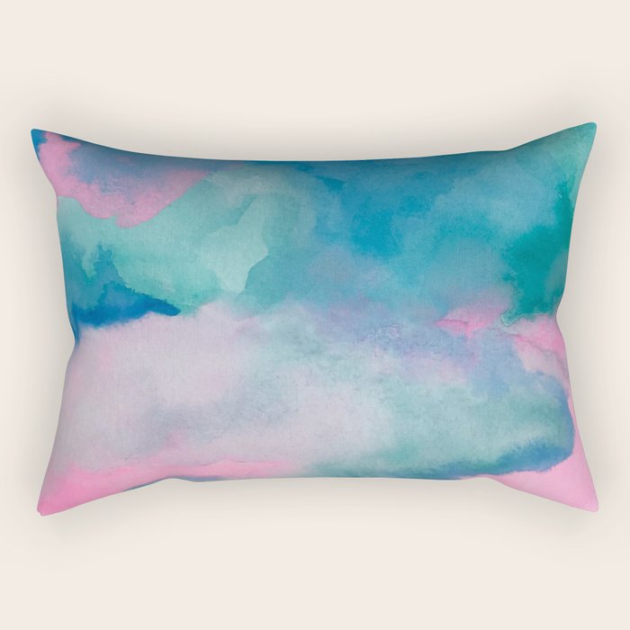 Florida Watercolor Rectangular Pillow Gallery Image 1