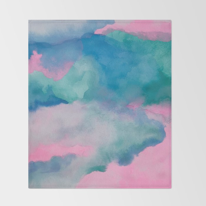 Florida Watercolor Throw Blanket Gallery Image 2