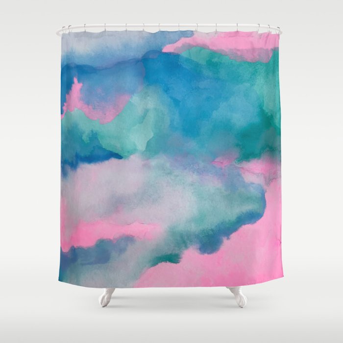 Florida Watercolor Shower Curtain Gallery Image 1
