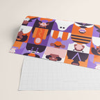 Diverse people in halloween costume pattern Wrapping Paper Gallery Image 2