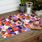 Diverse people in halloween costume pattern Outdoor Rug Gallery Image 2