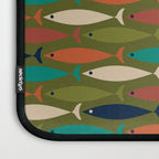 Mid-century Modern Fish in a Green Sea Pattern  Laptop Sleeve Gallery Image 3