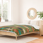 Mid-century Modern Fish in a Green Sea Pattern  Duvet Cover Gallery Image 2